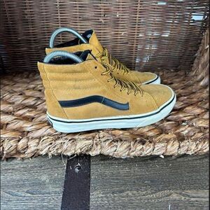 Van's Sz 4.5 Men's Brown Suede Mid Top Lace Up Sneakers Unisex